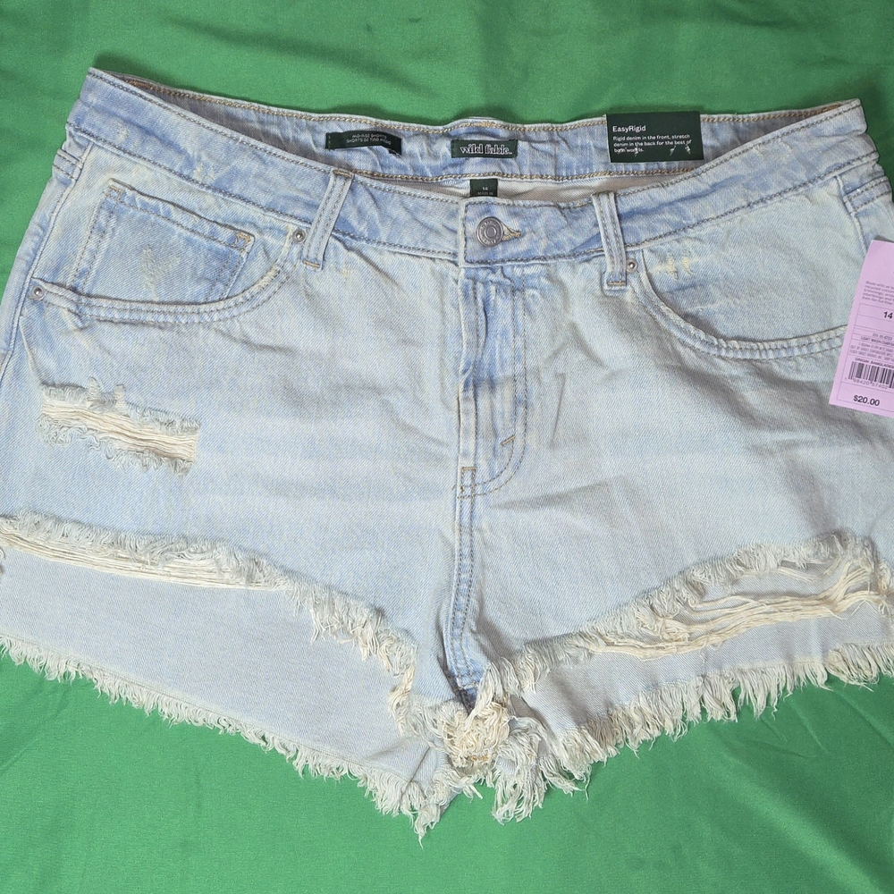 wild fable Light Wash Distressed Denim Cutoff Shorts